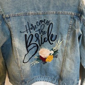 Here comes the bride jean jacket
